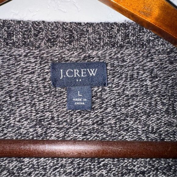 Men's J. Crew Lambswool Blend Charcoal Crewneck Sweater - Picture 5 of 8